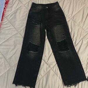 Woman’s wide leg jeans